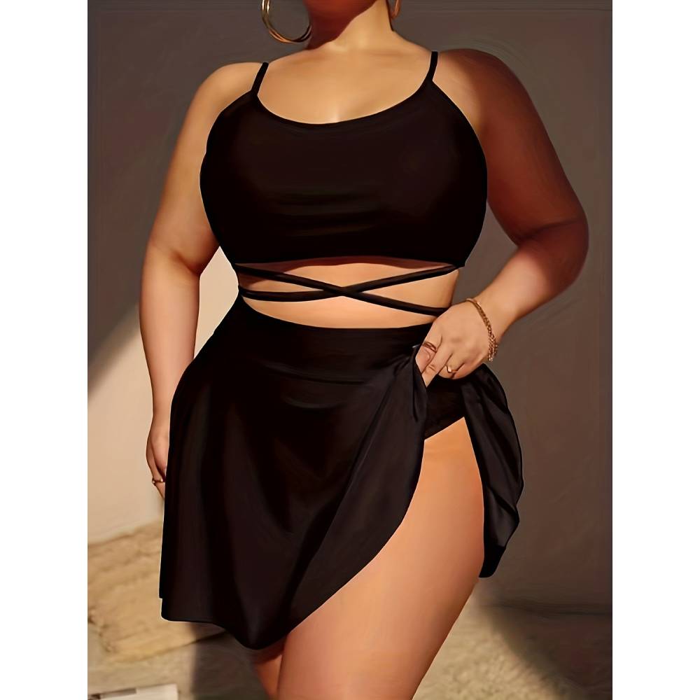 Monochrome Suit Set - Cikini-Maillot de bain monochrome pour femme,
