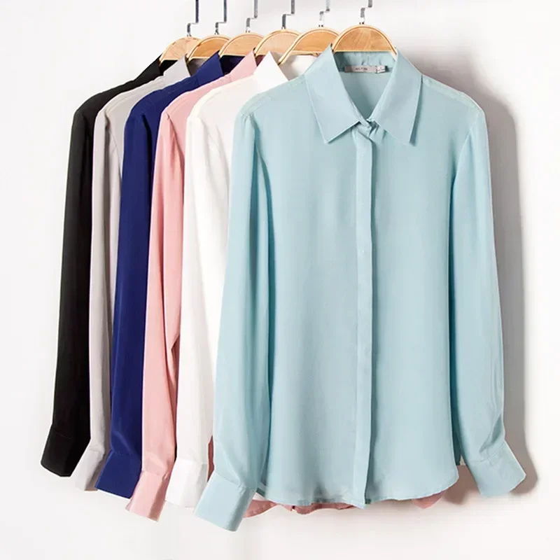 Silk Blouse Button - 2025 printemps nouvelle chemise en soie