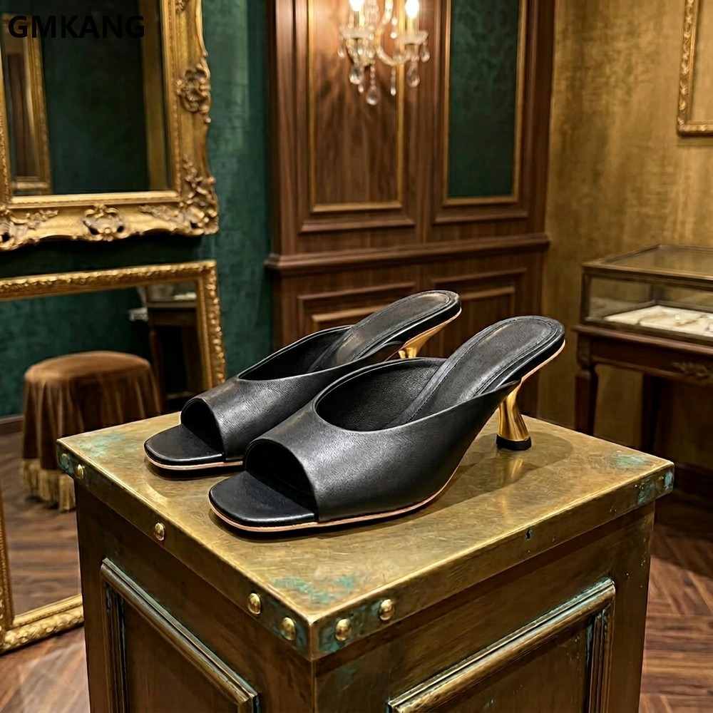 Kitten Heel Women - Sandales mules à bout carré pour