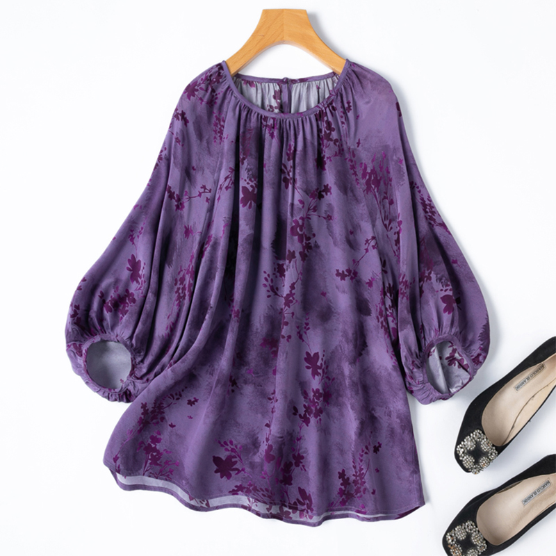 Silk Blouse Button - Femmes soie Blouse 100% mûrier crêpe