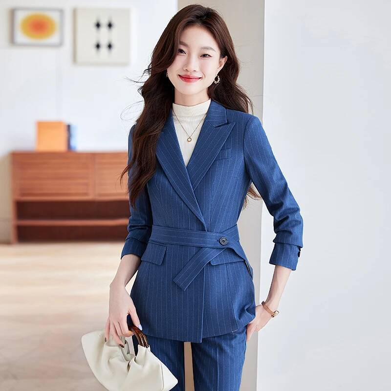 Women'S Formal Wear Pantsuits - Tissé de haute qualité élégant rayé