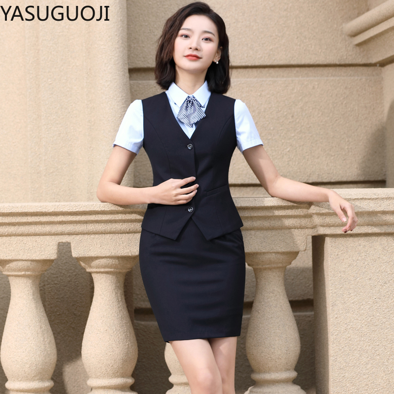 Women Formal Wear Vest - YASUGUOJI-Vêtements de travail élégants pour femmes,