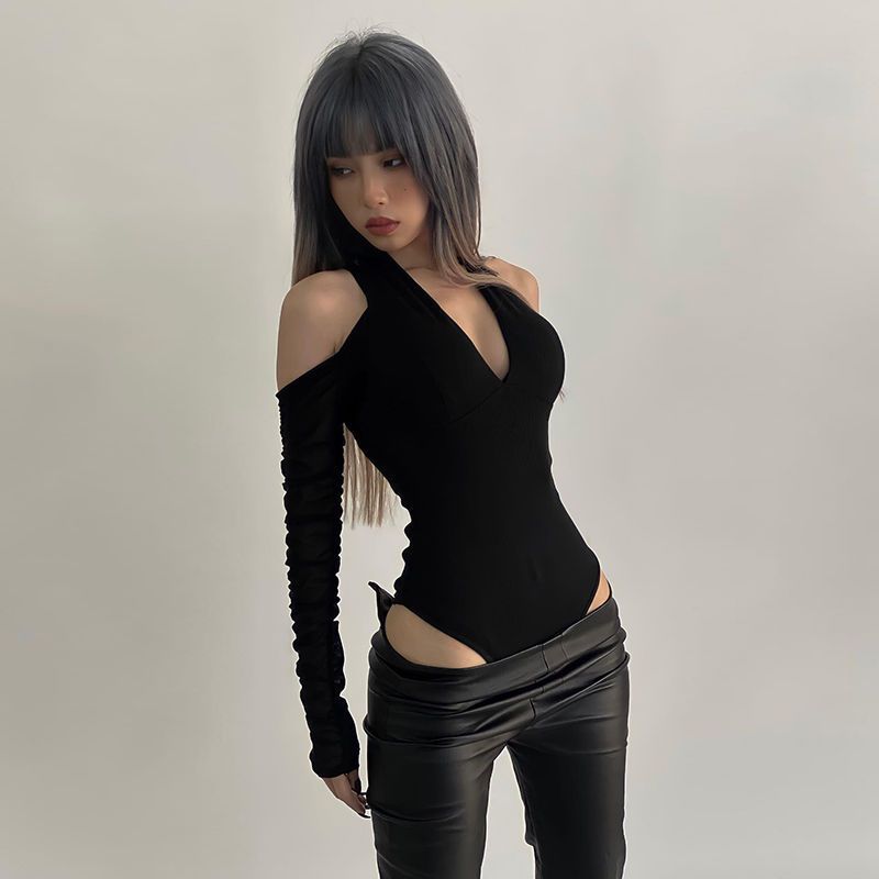 Women'S Formal Wear Jumpsuit - Combinaison sexy ajourée à manches longues