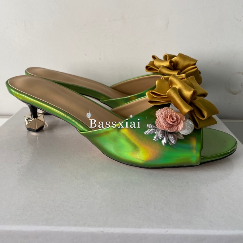 Sandales à fleurs faites à la  - Kitten Heel Women avis et prix