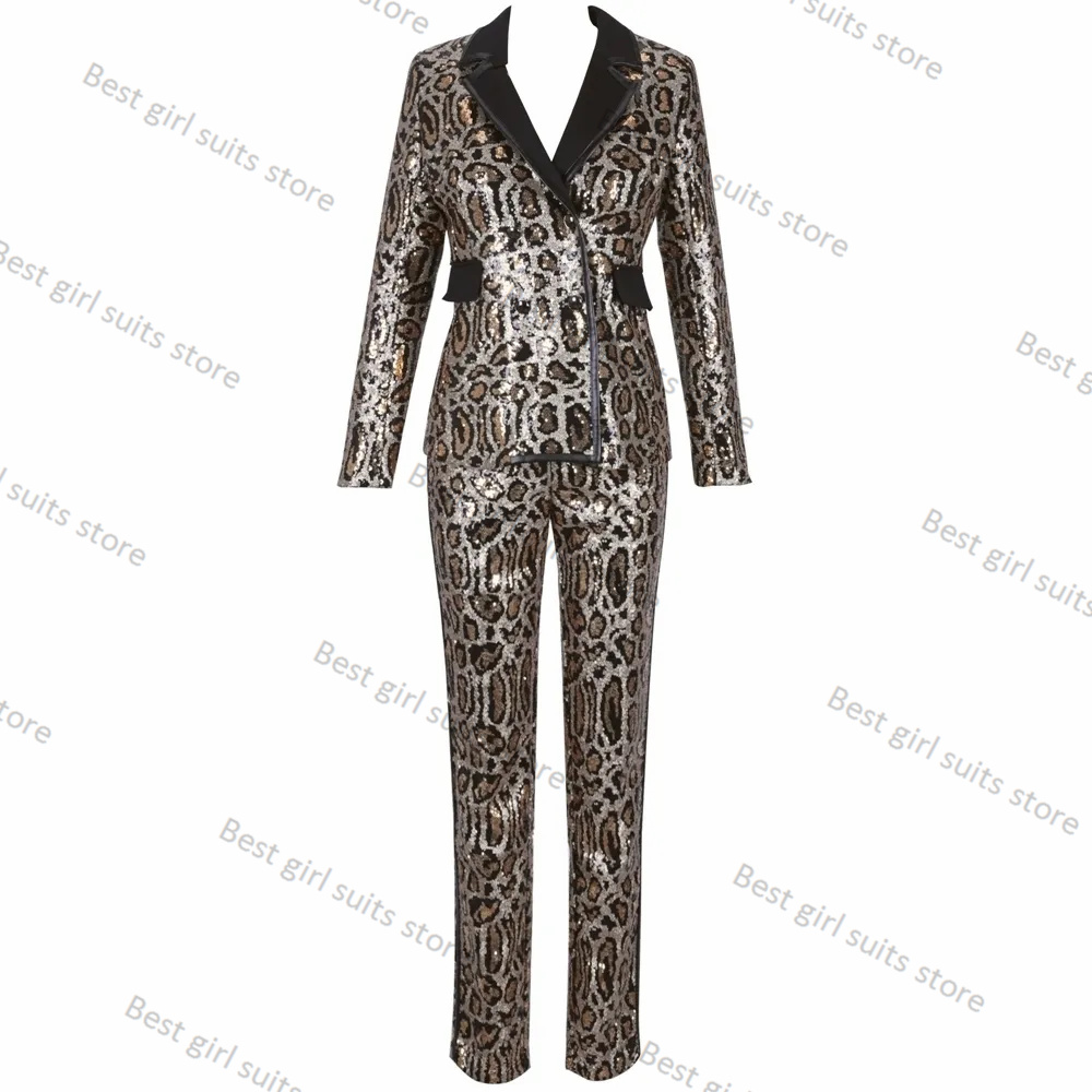 Costume 2 pièces imprimé léopa - Tailored Trouser Wide avis et prix
