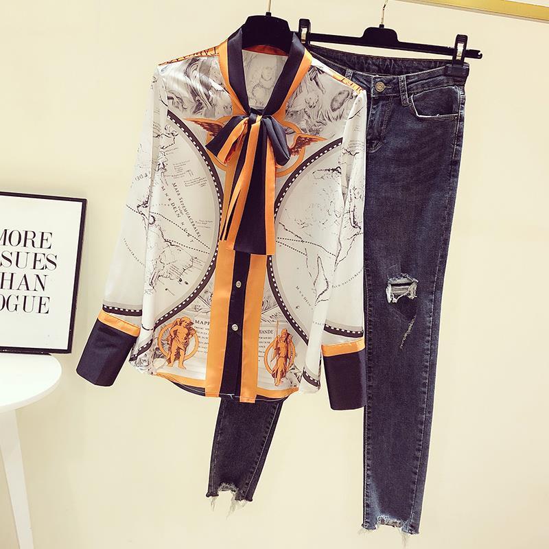Chemisier à manches longues en - Silk Blouse Button avis et prix