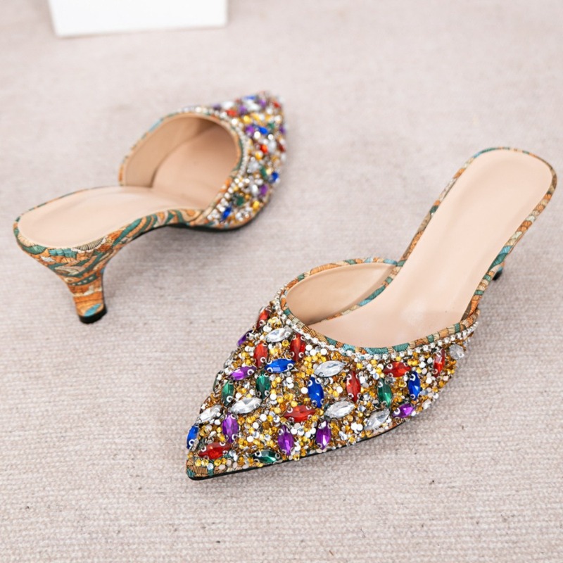 Pantoufles de luxe à talons ch - Kitten Heel Women avis et prix