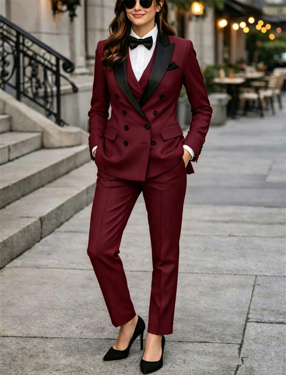 Costumes pour femmes à double  - Women Formal Wear Vest avis et prix