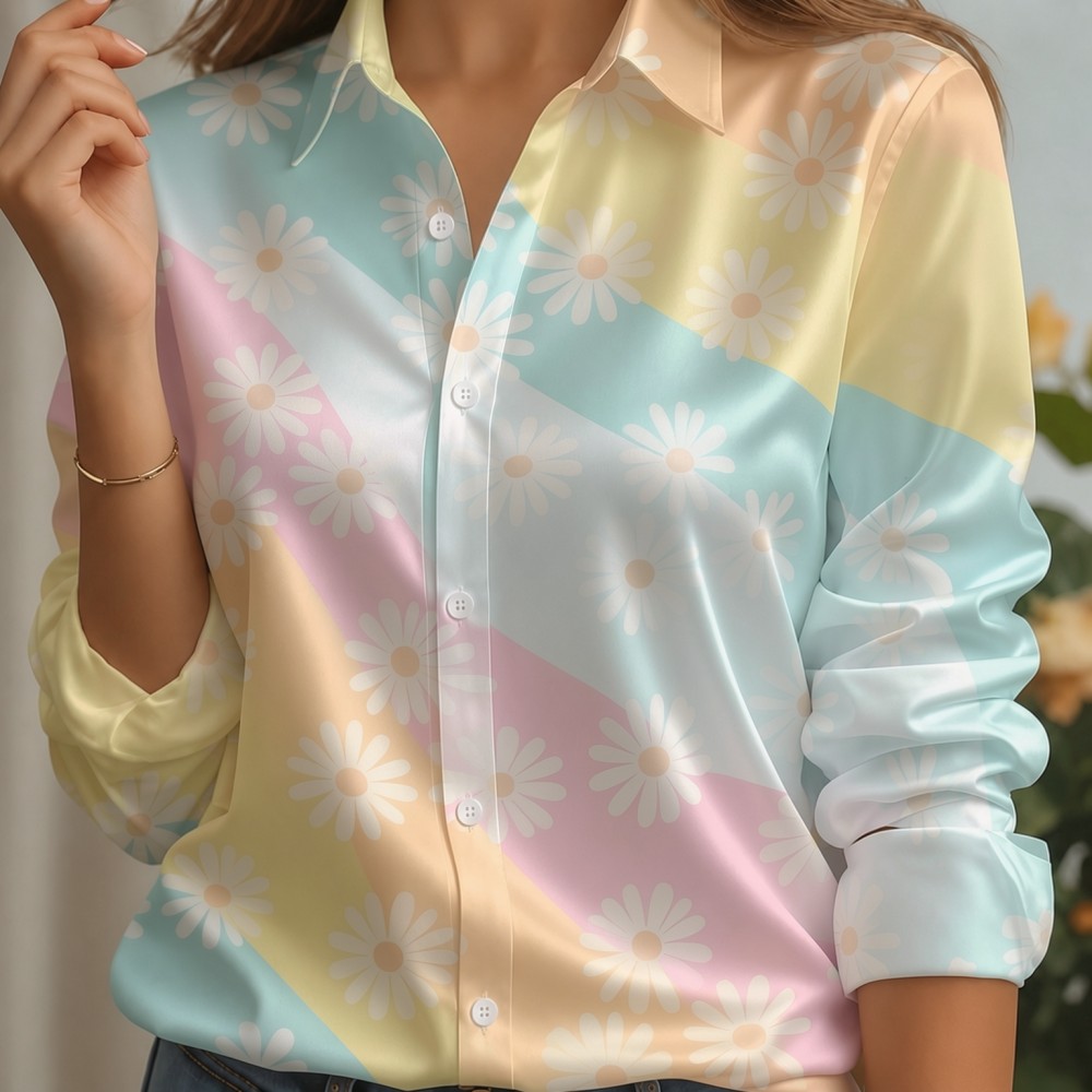 Chemisier ample à col à revers - Silk Blouse Button avis et prix