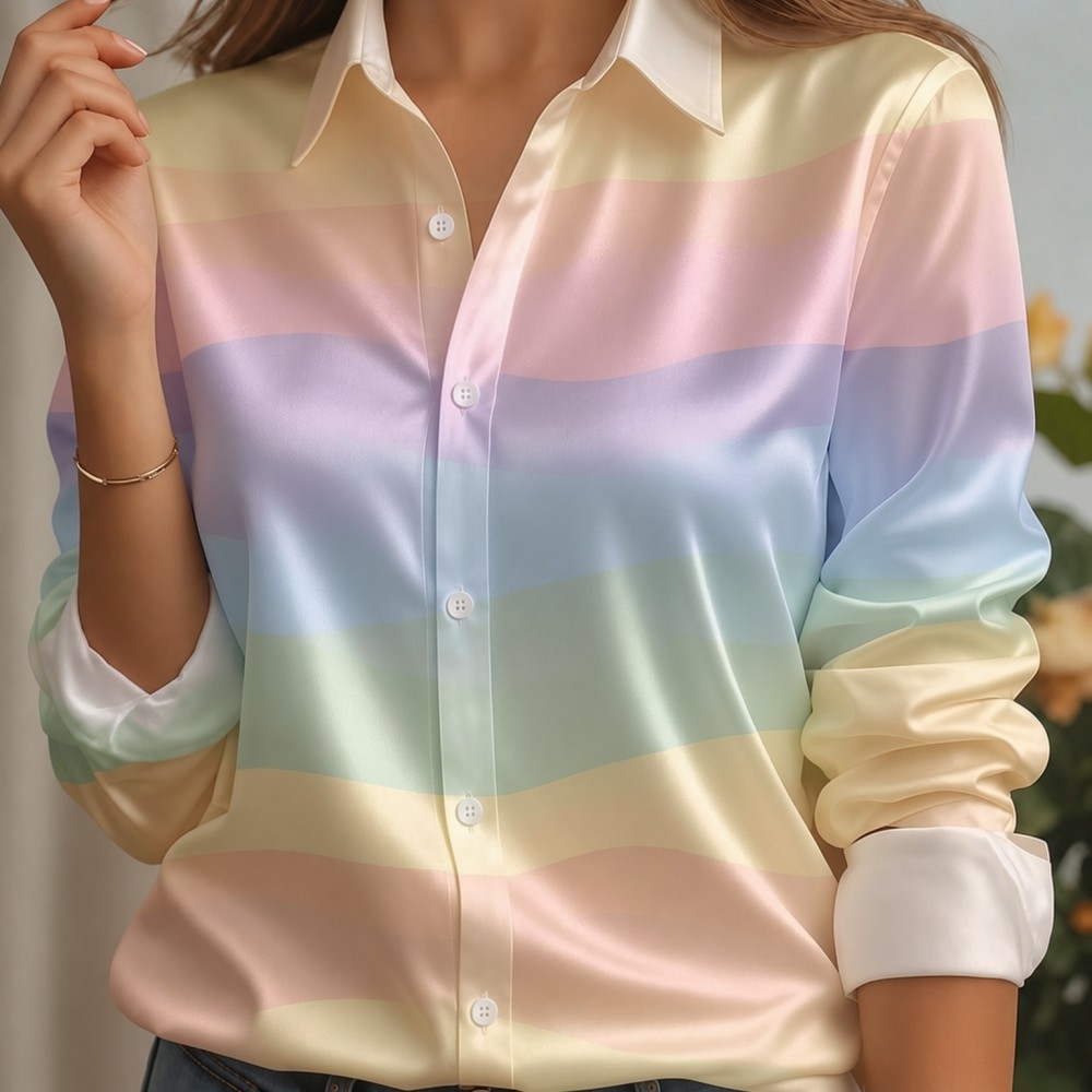 Chemisier ample à col à revers - Silk Blouse Button avis et prix