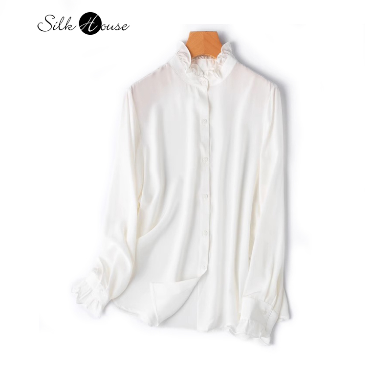 2025 mode féminine nouveau 100 - Silk Blouse Button avis et prix