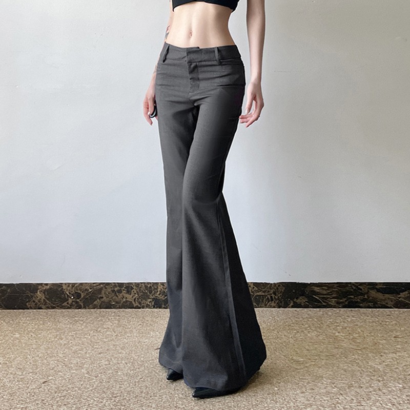 Pantalon gris long à coupe mic - Tailored Trouser Wide avis et prix