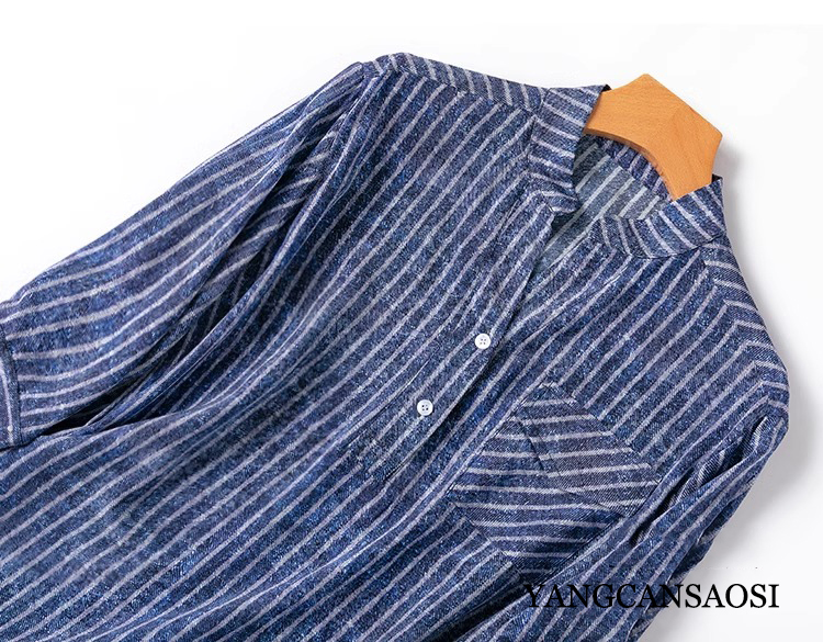 Chemise en denim à rayures ver - Silk Blouse Button avis et prix