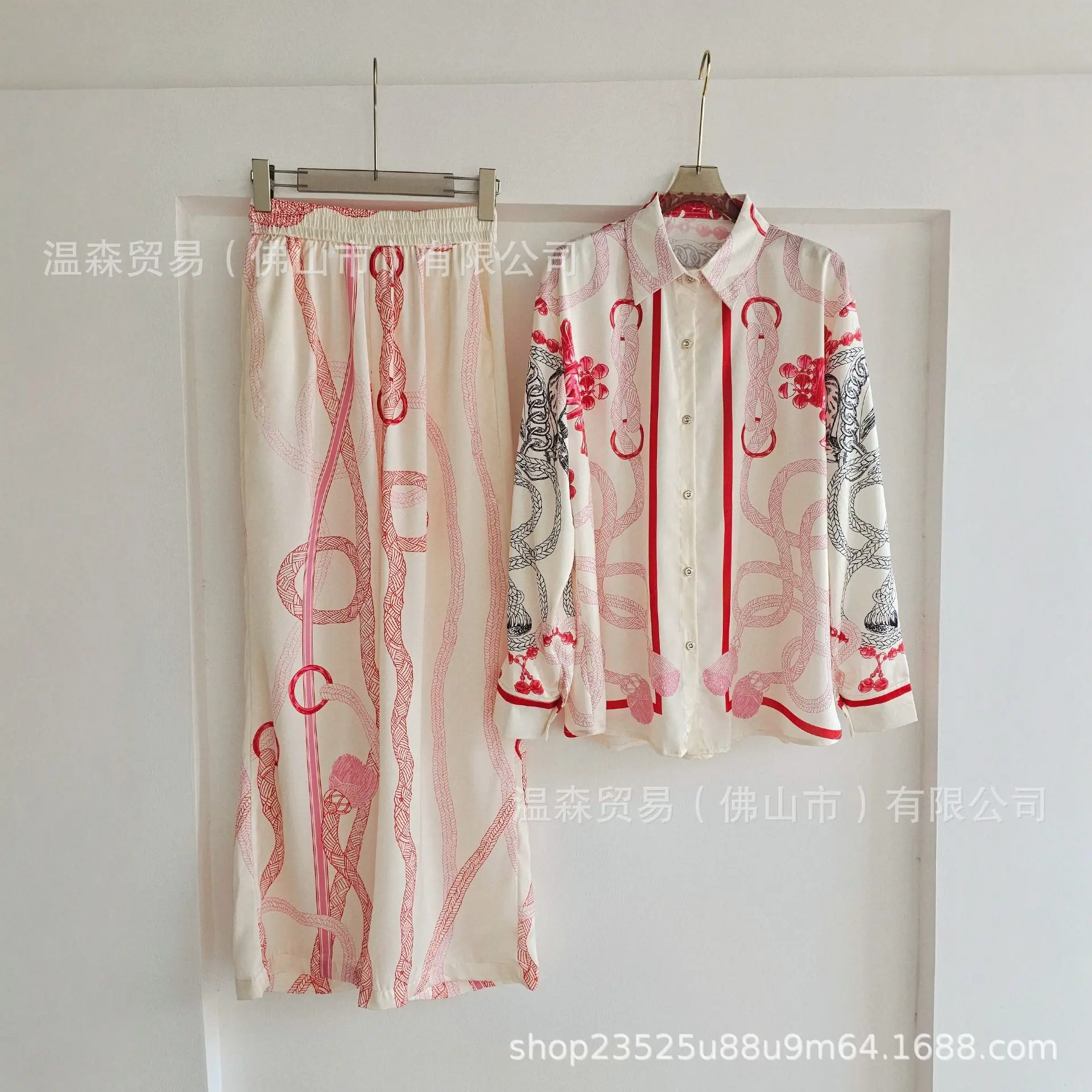 Ensemble deux pièces imprimé d - Silk Blouse Button avis et prix