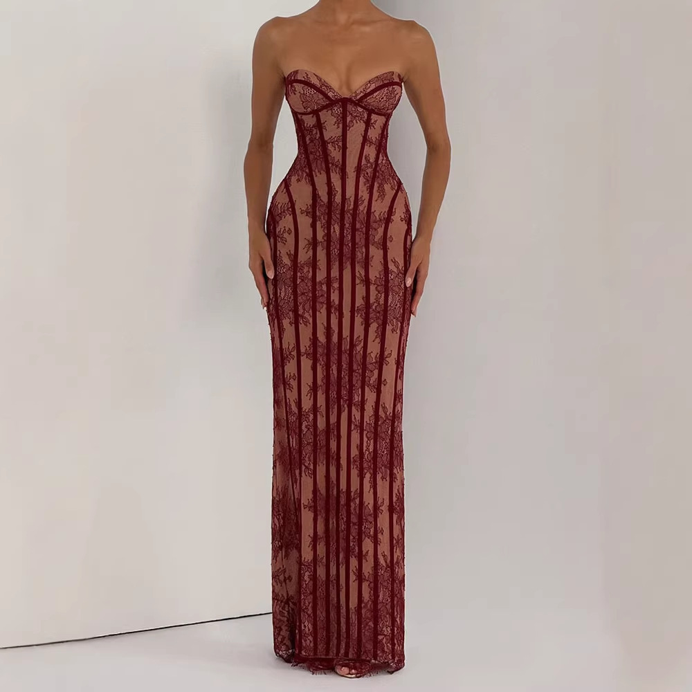 Robe longue moulante sans bret - Women'S Elegant Formal Wear avis et prix