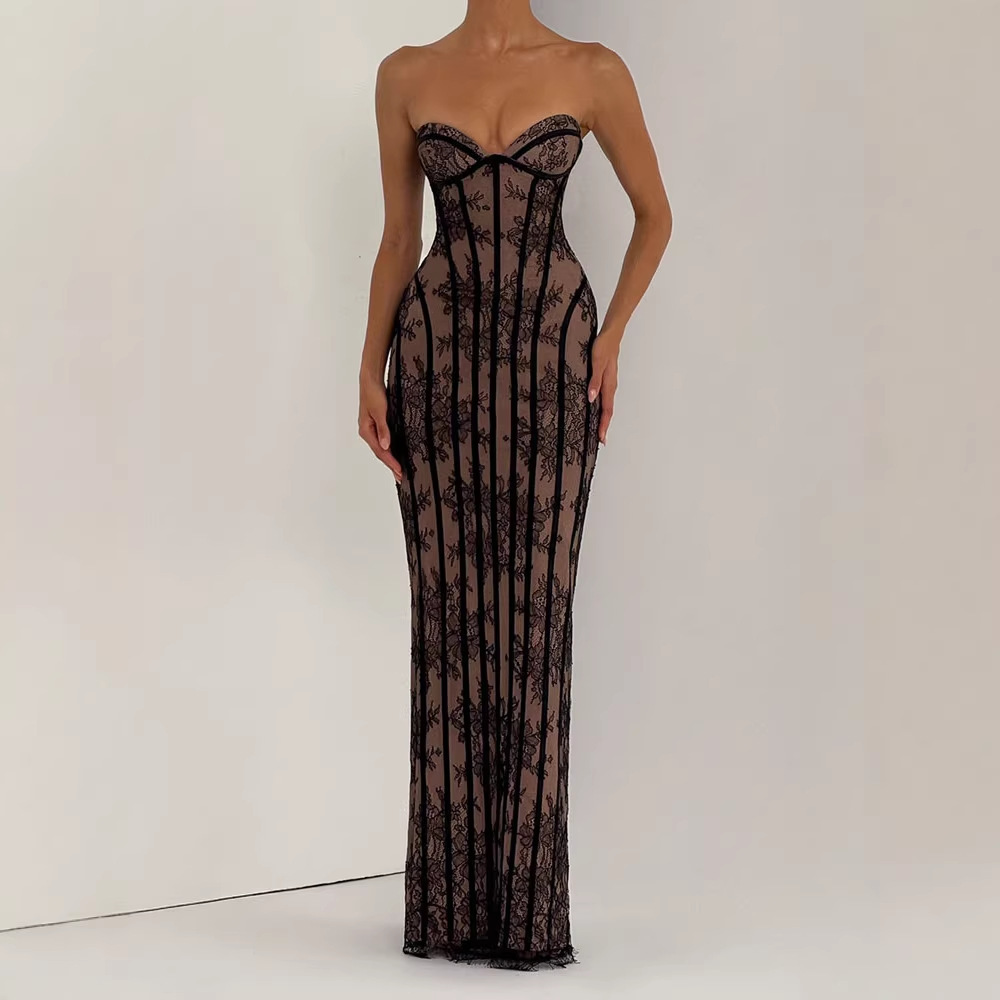 Robe longue moulante sans bret - Women'S Elegant Formal Wear avis et prix