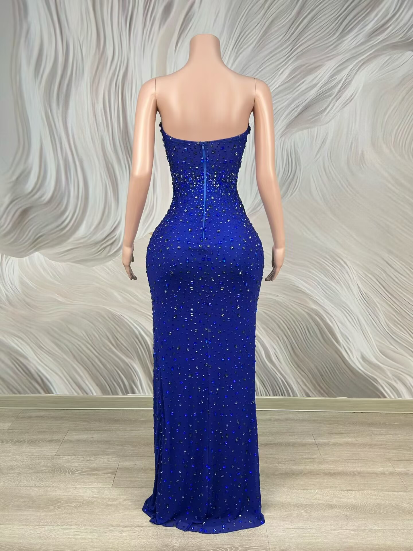 Robe de soirée bleue sans bret - Women'S Elegant Formal Wear avis et prix